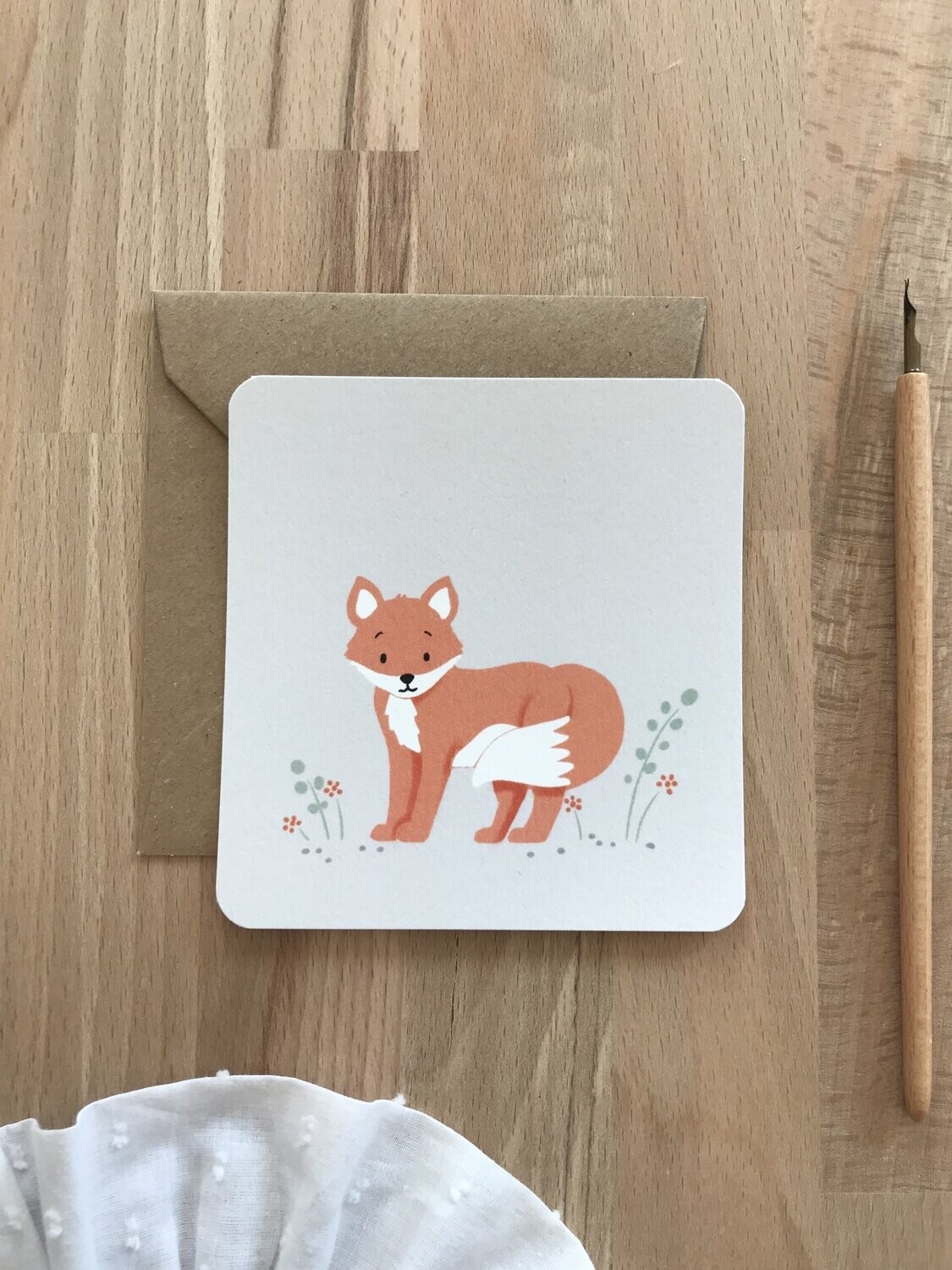 Mini carte postale - Renard