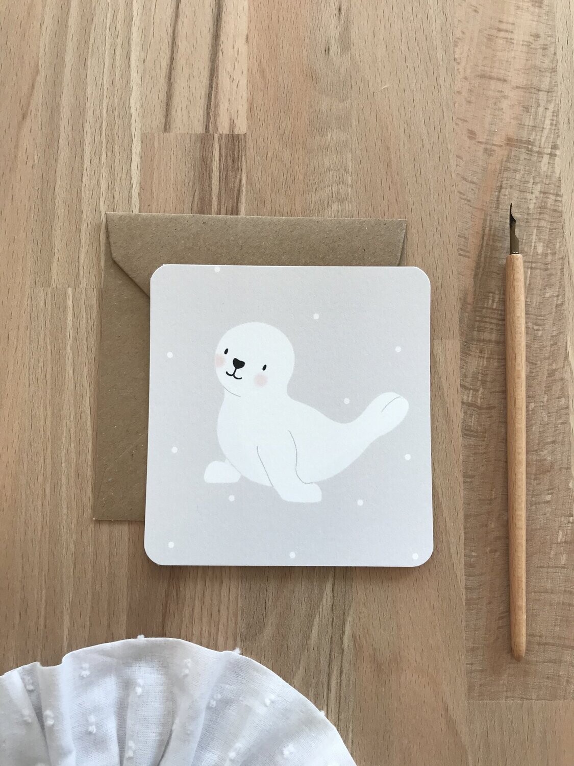 Mini carte postale - Petit phoque