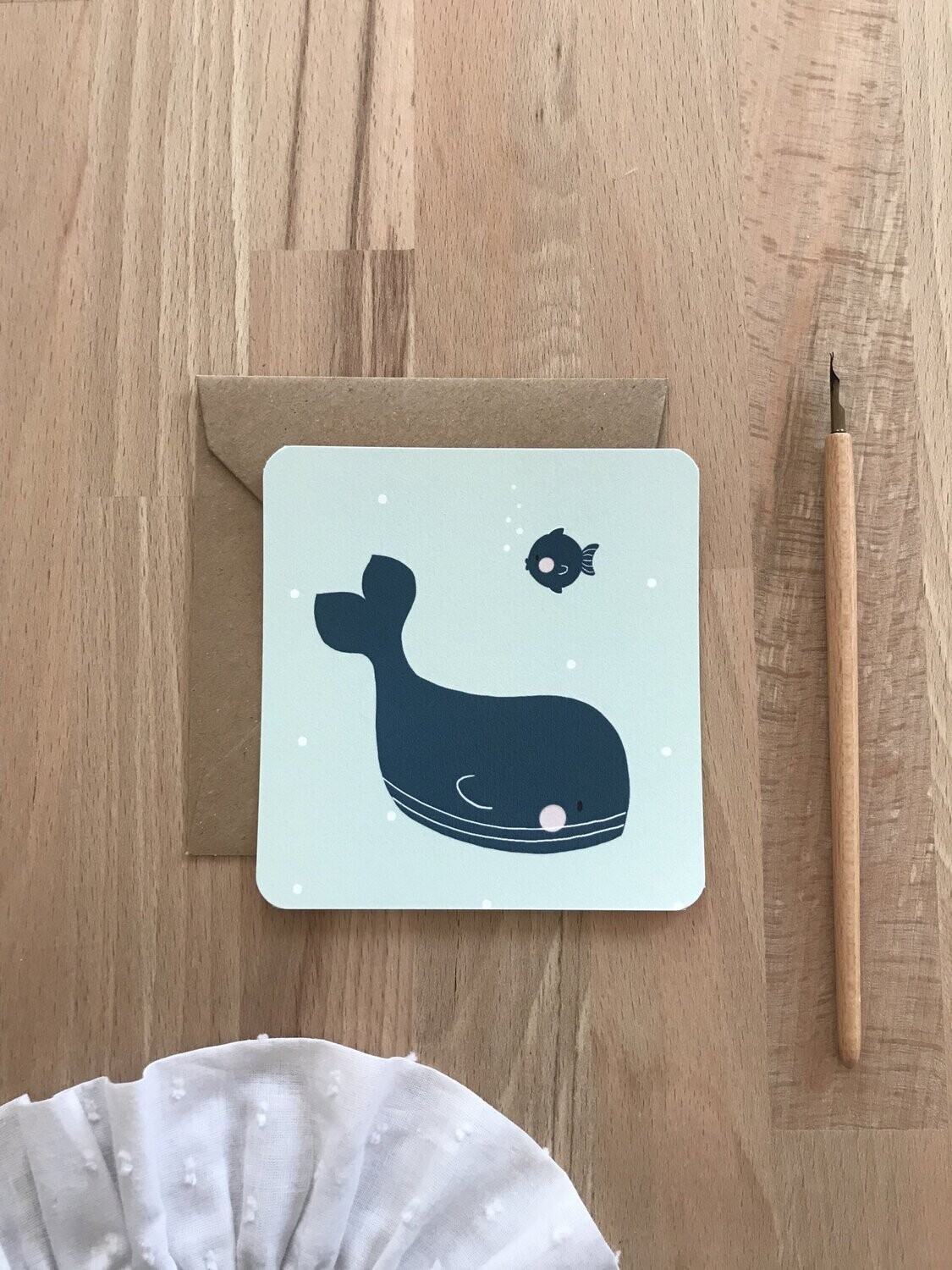 Mini carte postale - Baleine