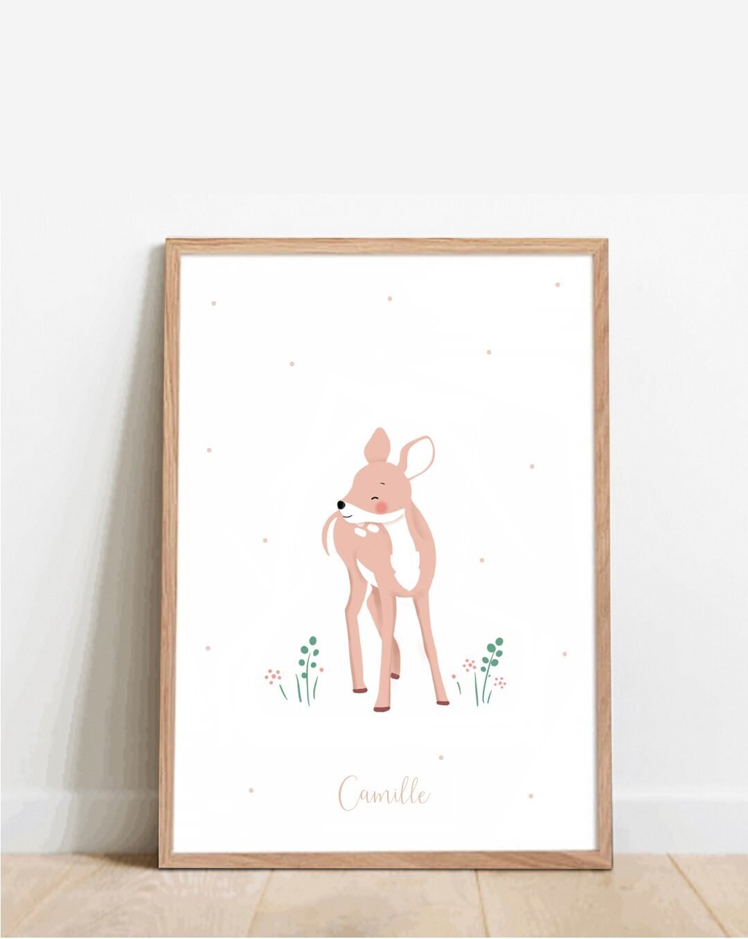 Affiche naissance personnalisable - Faon