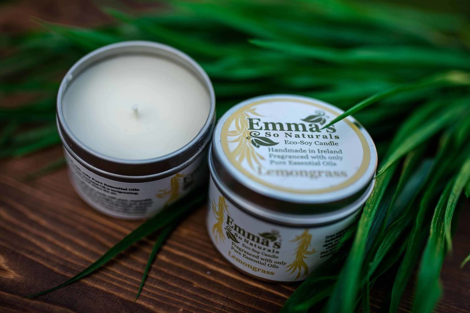 Lemongrass Natural Candle in Tin.