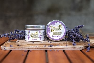 Lavender Natural Candle in Tin.