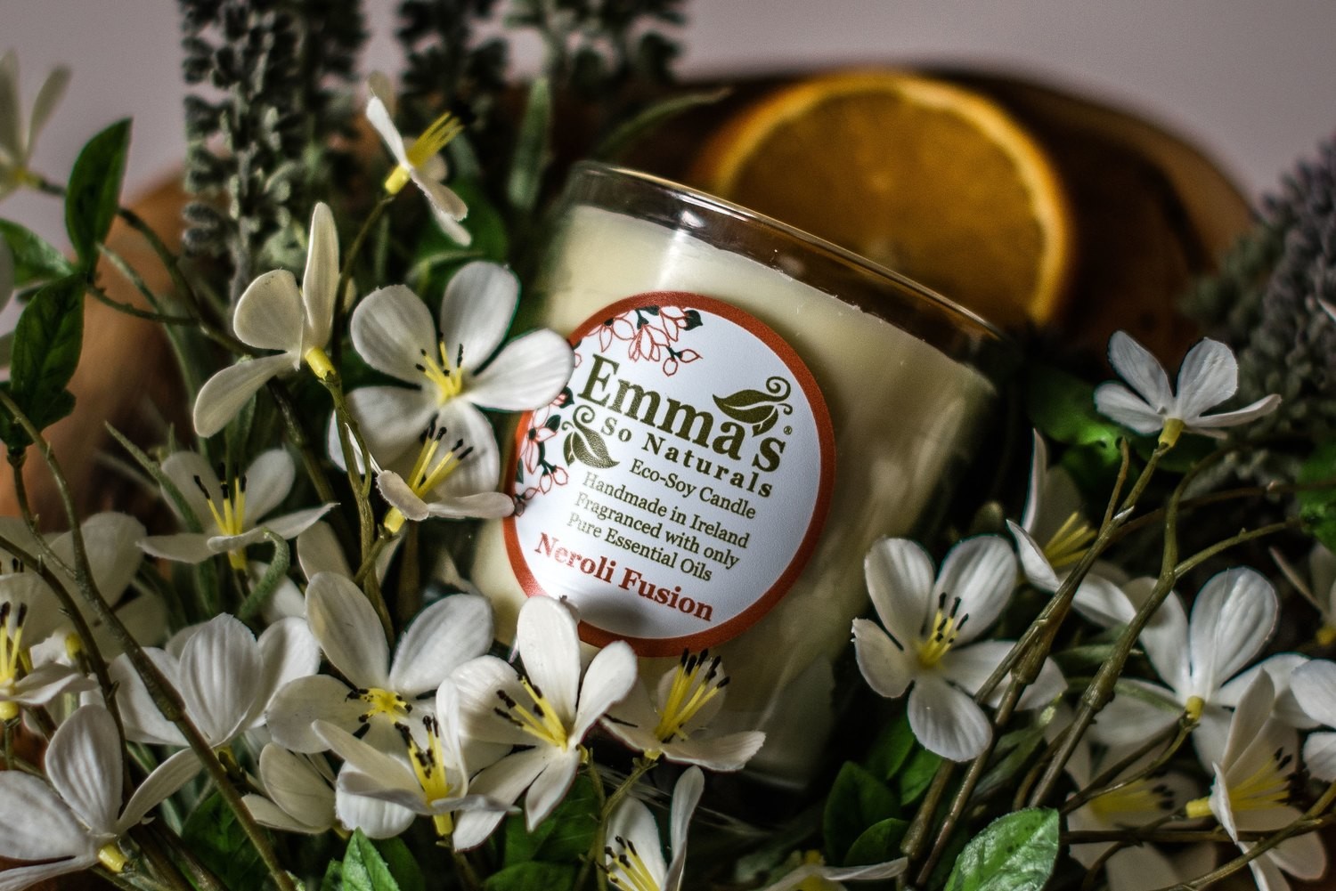 Neroli Fusion Natural Candle in Glass Tumbler.