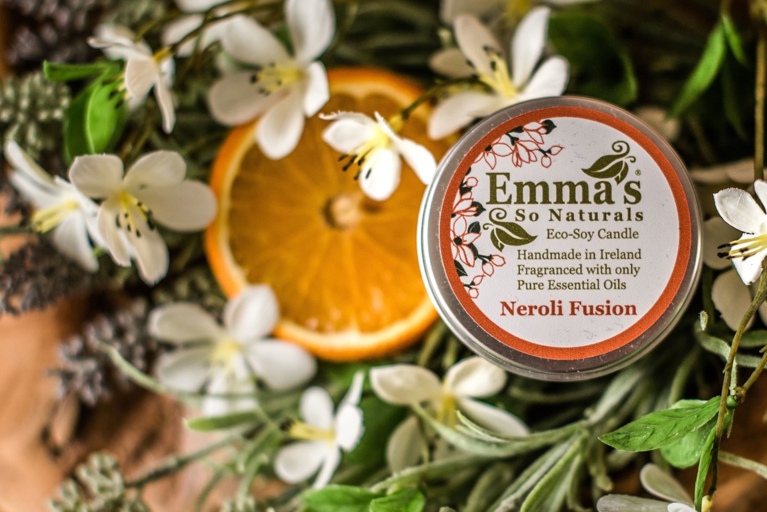 Neroli Fusion Natural Candle in Tin.
