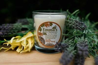 Pacific Ylang-Ylang Natural Candle in Glass Tumbler.