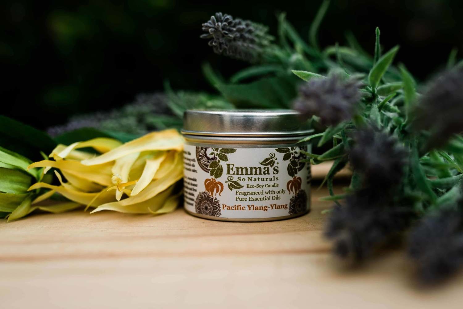 Pacific Ylang-Ylang Natural Candle in Tin.