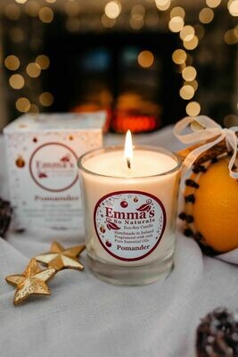 Pomander *Seasonal Natural Candle in Glass Tumbler.