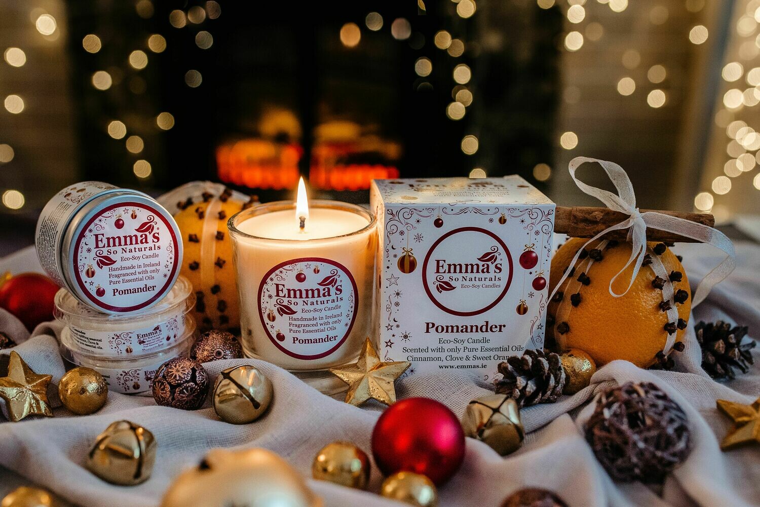 Pomander *Seasonal Natural Candle in Glass Tumbler.