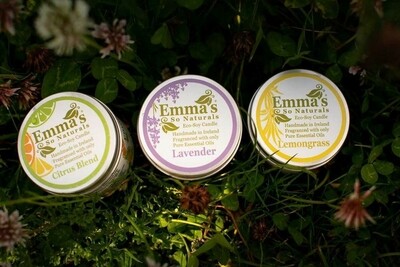 Natural Candle in Tin. Set of 3. Buy three, get 3rd half price!