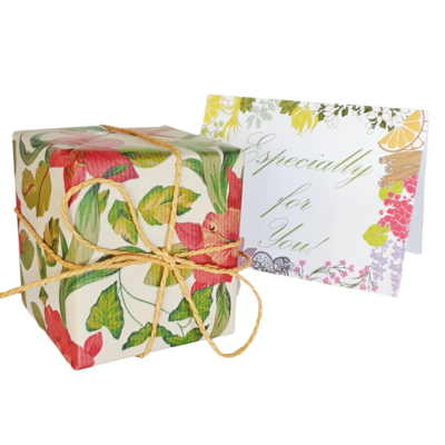 Gift Wrap &amp; Hand-Written Greeting Card.