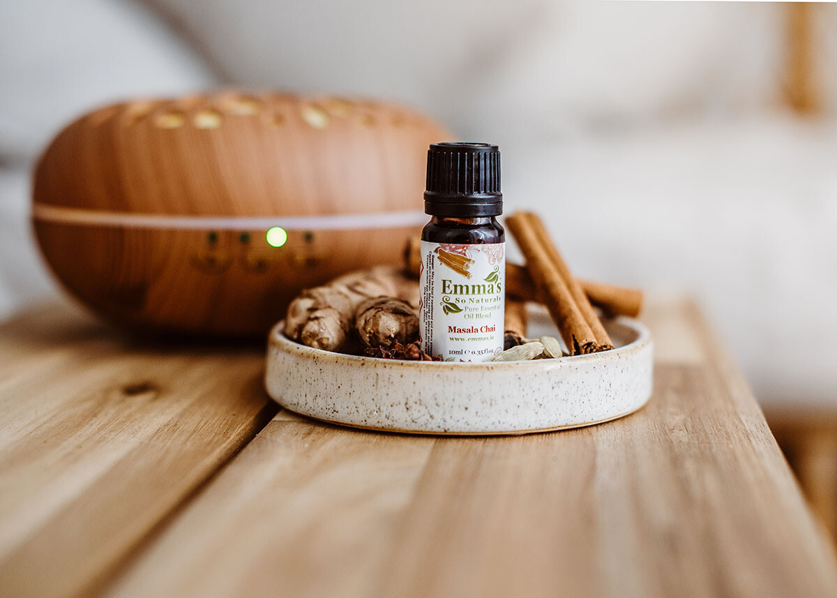 Masala Chai Pure Essential Oil Blend 10ml for Aroma Diffuser &amp; Oil Burner.