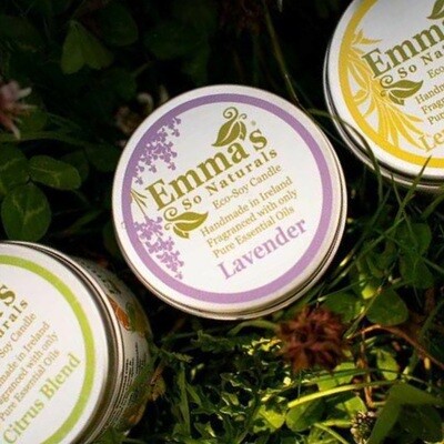 Natural Candle in Tin Collection.