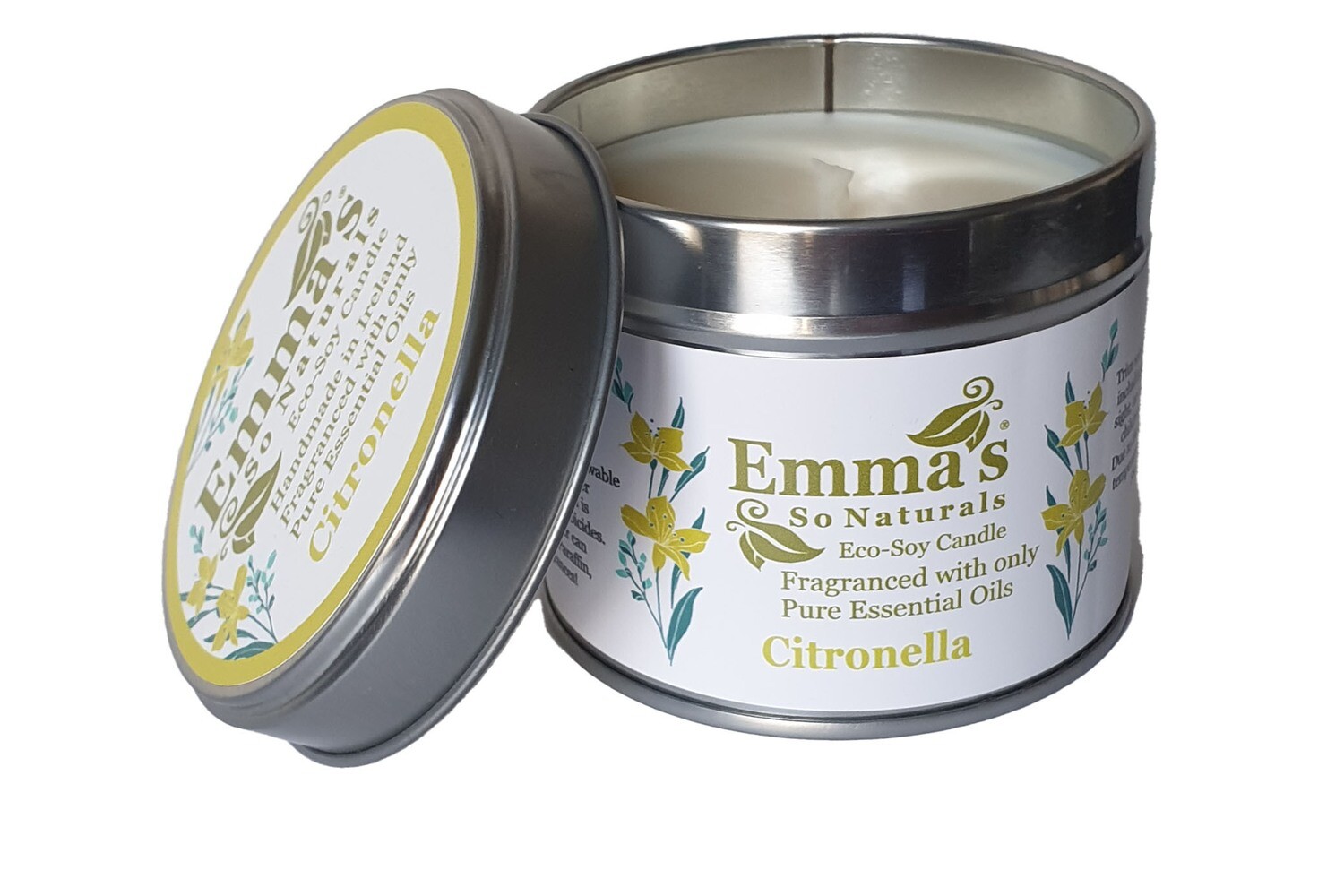 Citronella Scented Tin Candle Set of 3.