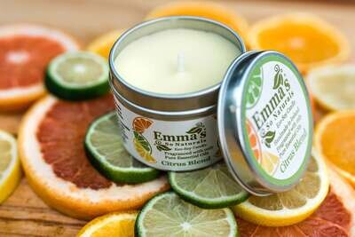 Citrus Blend Natural Candle in Tin.