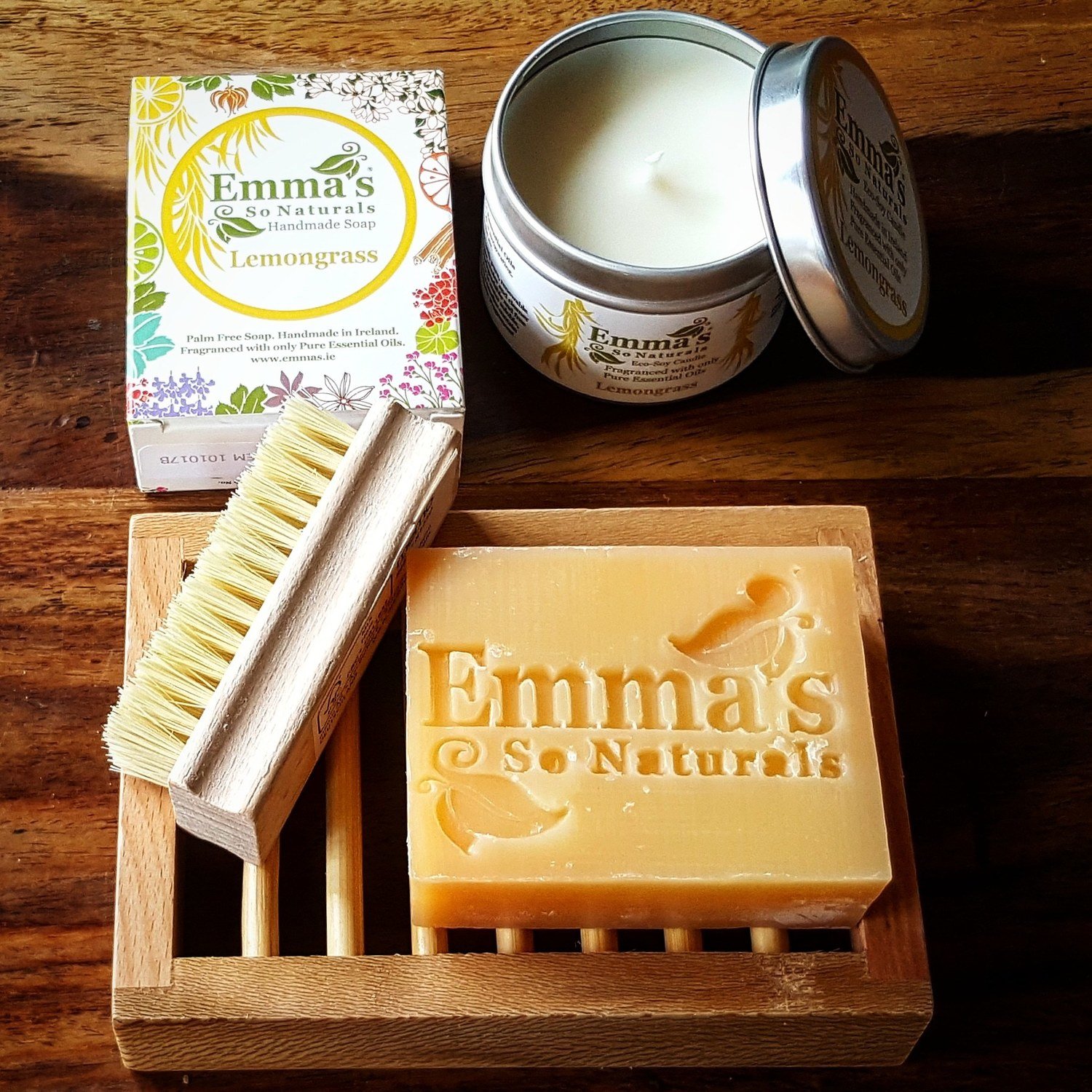 Handmade Natural Soap &amp; Tin Candle Gift set.
