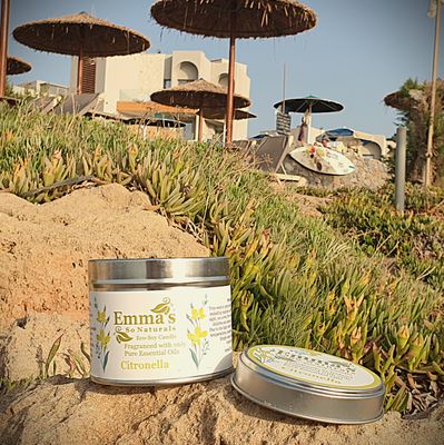 Citronella Scented Tin Candle Set of 3.