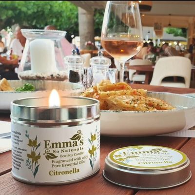 Citronella Scented Tin Candle.