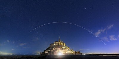 La Station Spatiale Internationale (ISS) et le Mont Saint-Michel