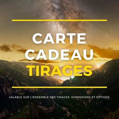 Carte Cadeau Tirages