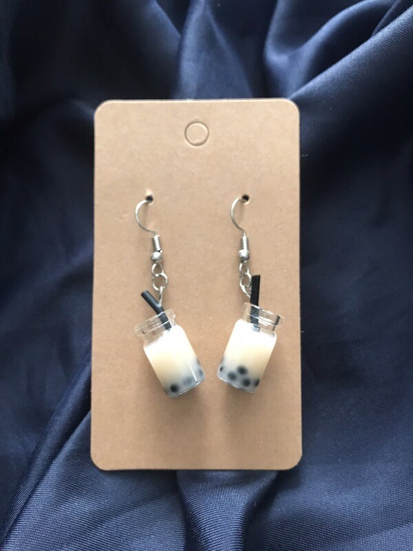 Pearl Bubble Tea Earrings