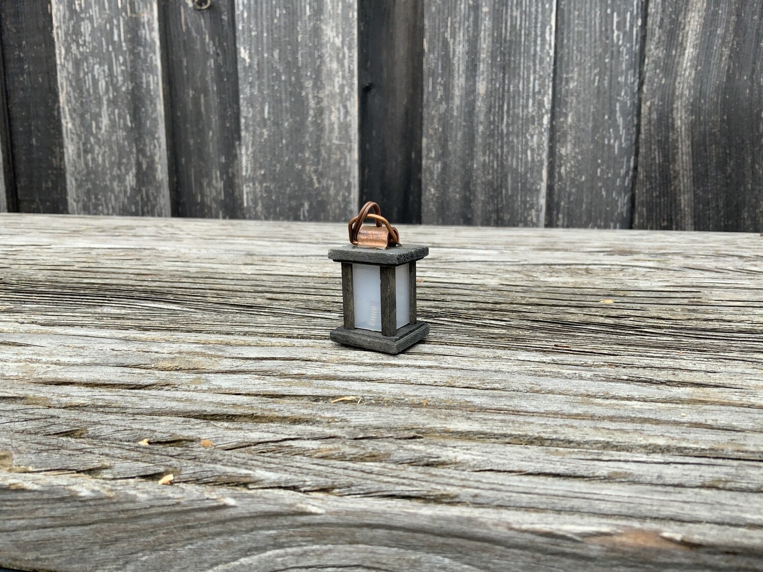 Laterne Holz, dunkel 3 x 3 x 4 cm (groß)