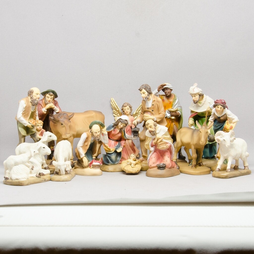 Krippenfigurenset 17-teilig, 11 - 12 cm