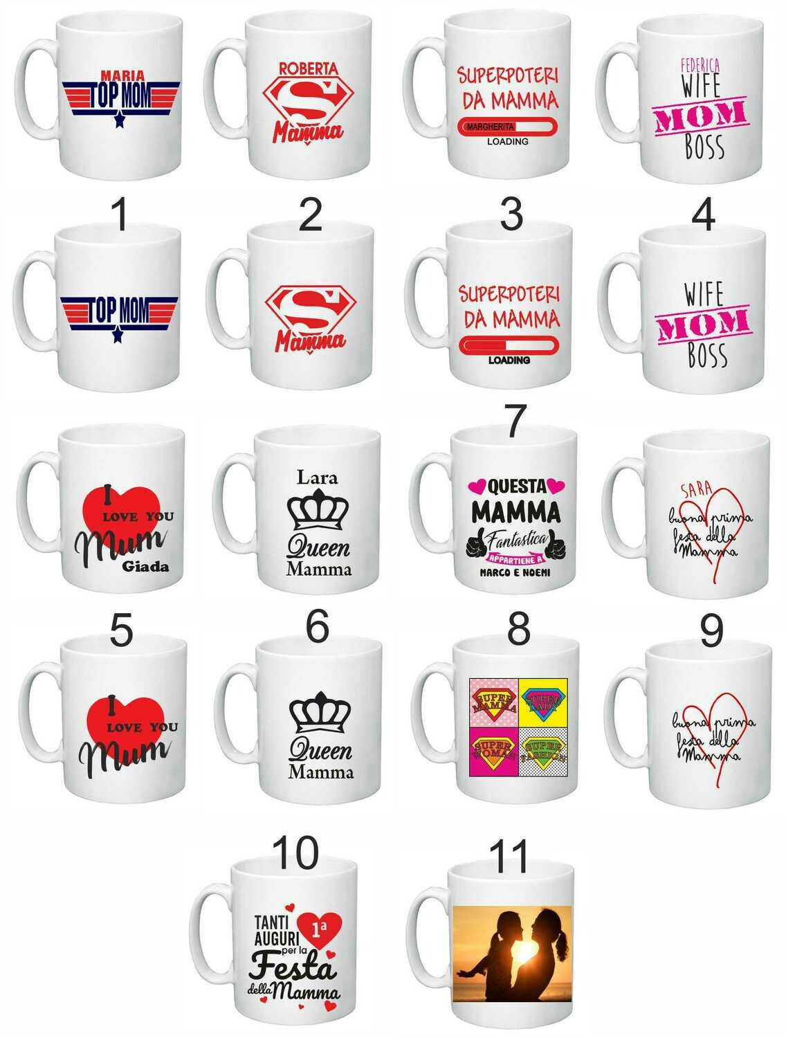 TAZZA MAMMA CON POSSIBILITA&#39; DI PERSONALIZZAZIONE