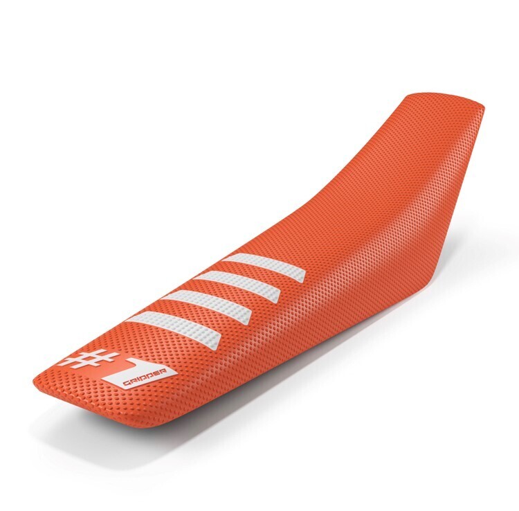 ONE GRIPPER RIBBED SEAT COVER ORANGE/WHITE