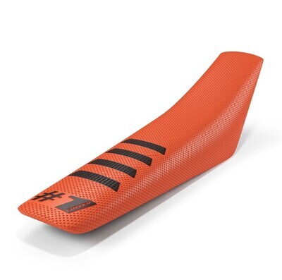 ONE GRIPPER RIBBED SEAT COVER ORANGE/BLACK