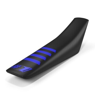 ONE GRIPPER RIBBED SEAT COVER BLACK/BLUE,