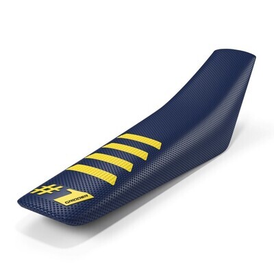 ONE GRIPPER RIBBED SEAT COVER DARK BLUE/YELLOW