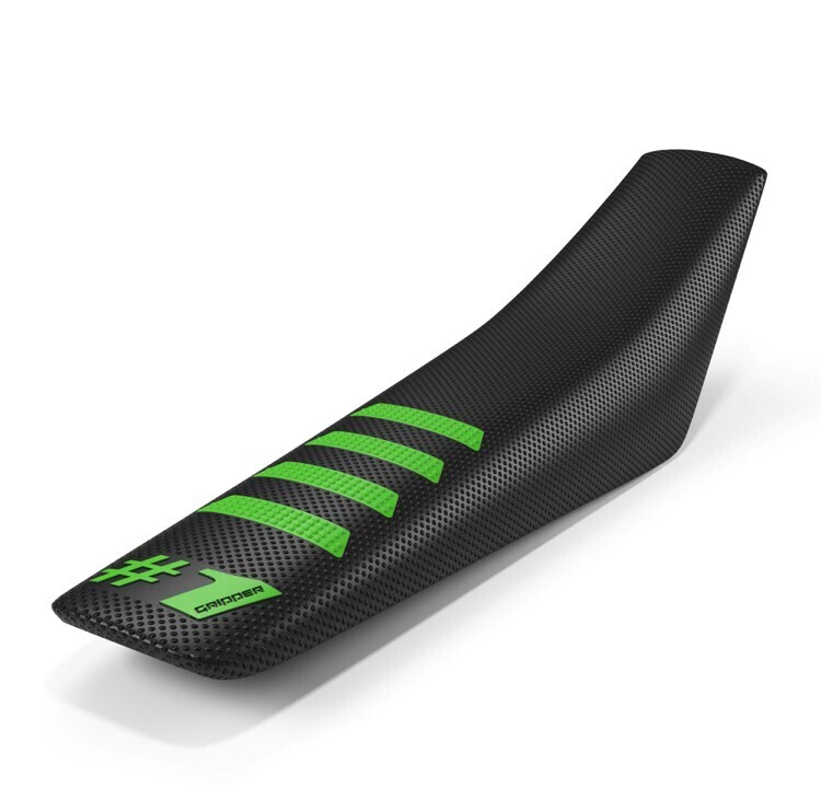 ONE GRIPPER RIBBED SEAT COVER BLACK/GREEN,