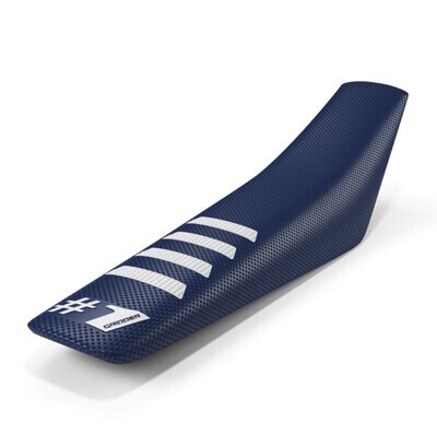ONE GRIPPER RIBBED SEAT COVER DARK BLUE/WHITE