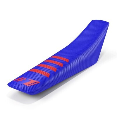 ONE GRIPPER RIBBED SEAT COVER BLUE/RED