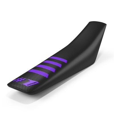 ONE GRIPPER RIBBED SEAT COVER BLACK/PURPLE
