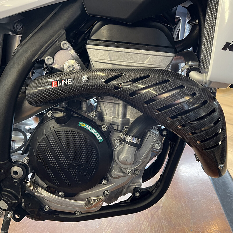 HUSQVARNA FC250 / KTM 250SXF  2023-2025  CARBON HEADER PIPE GUARD, STANDARD PIPE ONLY