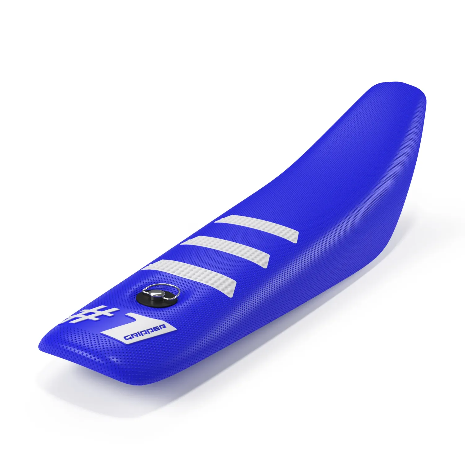 Light Rib Mini Seat Cover BLUE/WHITE ( YAMAHA / SUZ)  ( 50-65cc )