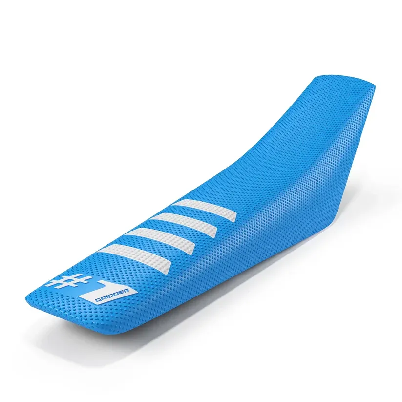 ONE GRIPPER RIBBED SEAT COVER LIGHT BLUE/WHITE