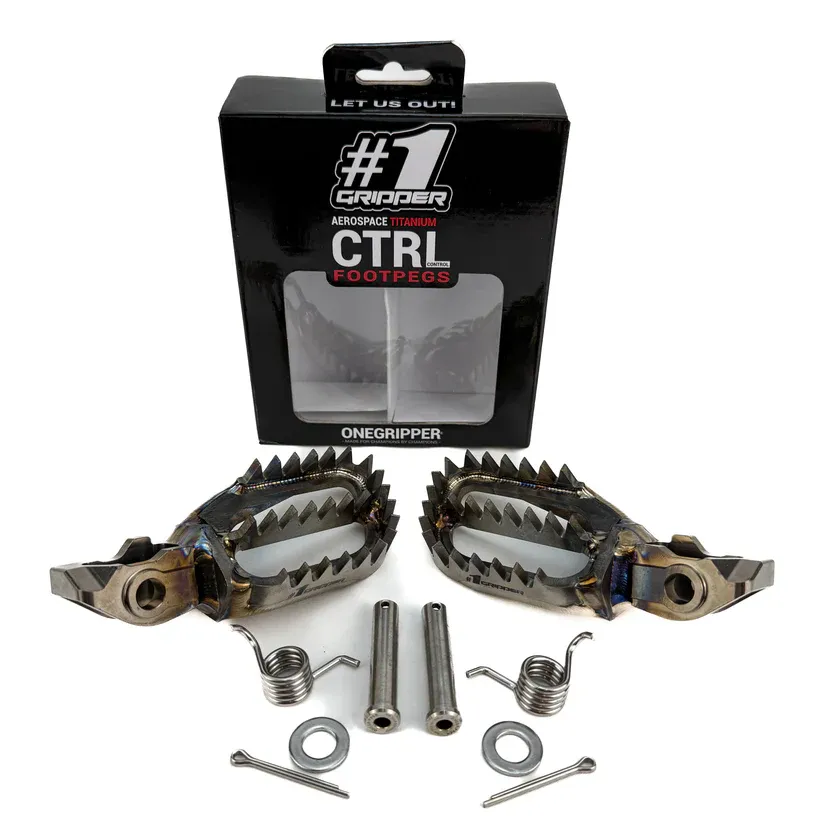 ONE GRIPPER Ti-CTRL Footpegs - Ultra Grip - KTM/HQV/GG/Beta, MX MODELS 2023-&gt; /  ENDURO MODELS 2024-&gt; / BETA 2024-&gt;
