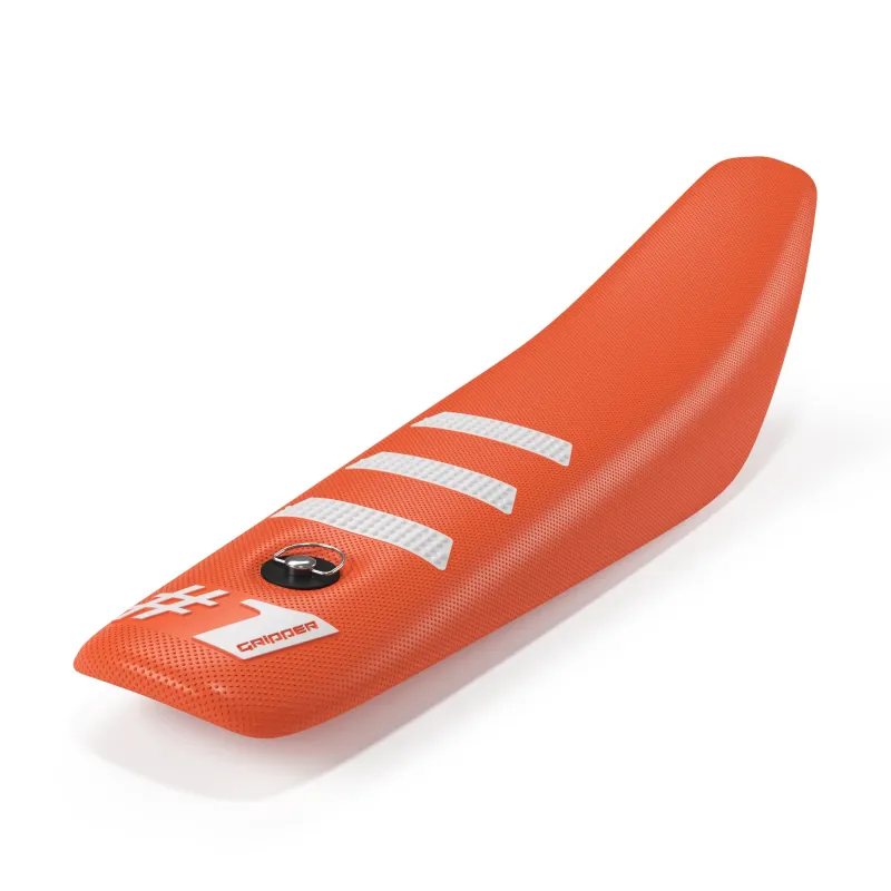 Light Rib Mini Seat Cover ORANGE/WHITE   ( 50-65cc )