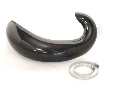 HUSQVARNA TE 250/300I / KTM 250/300EXC / GAS GAS EC250/300 , EX300  CARBON PIPE GUARD  2021-2023  CARBON PIPE GUARD TO SUIT STANDARD PIPE