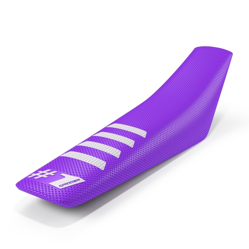 ONE GRIPPER RIBBED SEAT COVER PURPLE/WHITE