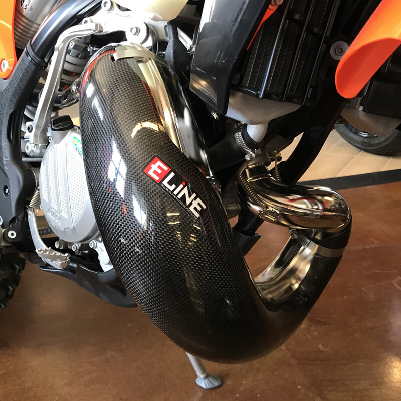 KTM 150EXCi / Husqvarna TE150i  2024->  CARBON PIPE GUARD STANDARD PIPE ONLY