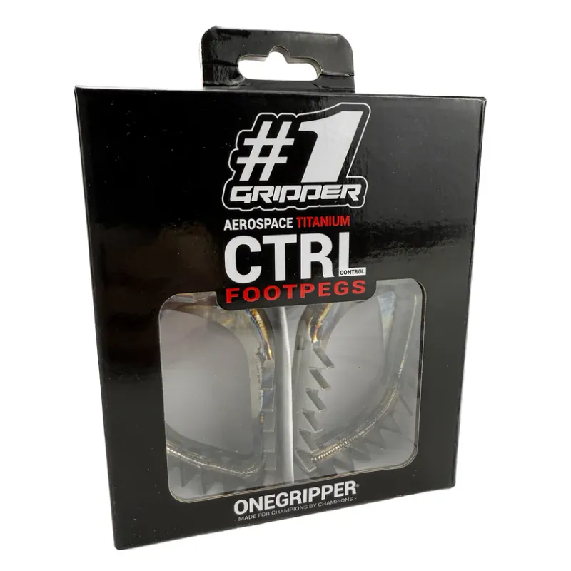 ONE GRIPPER Ti-CTRL Footpegs - Mud-Free - Yamaha