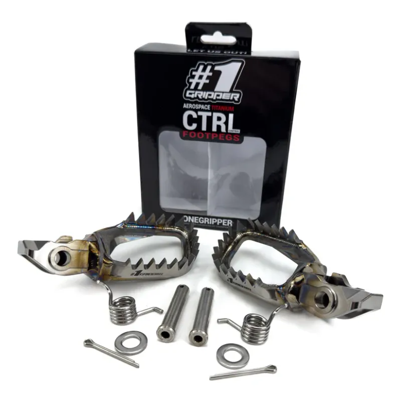 ONE GRIPPER Ti-CTRL Footpegs - Mud-Free - KTM/HQV/GG/Beta, MX MODELS 2023-> /  ENDURO MODELS 2024-> / BETA 2024->