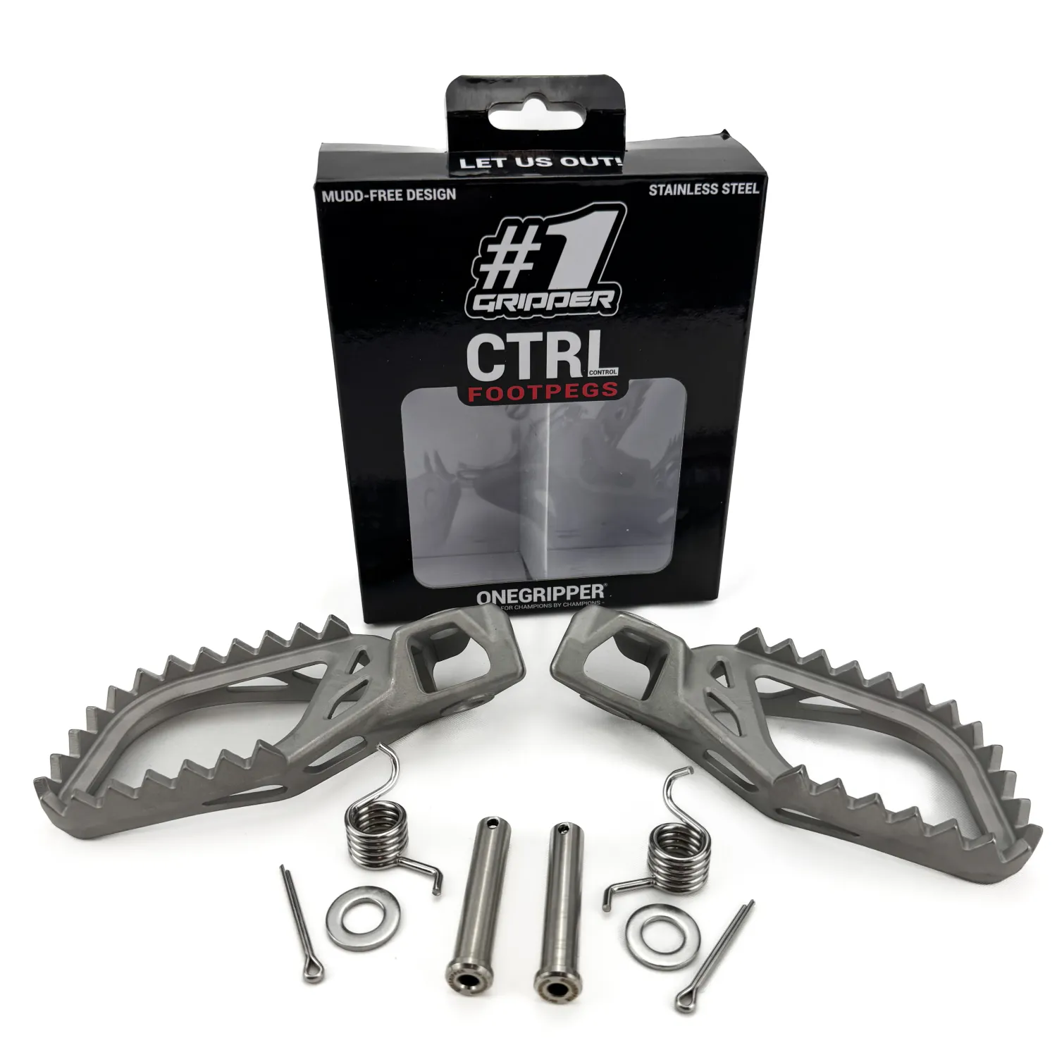 ONE GRIPPER CTRL V2 Footpegs - KTM / HQV / GASGAS, MX MODELS 2023-> /  ENDURO MODELS 2024-> / BETA 2024->