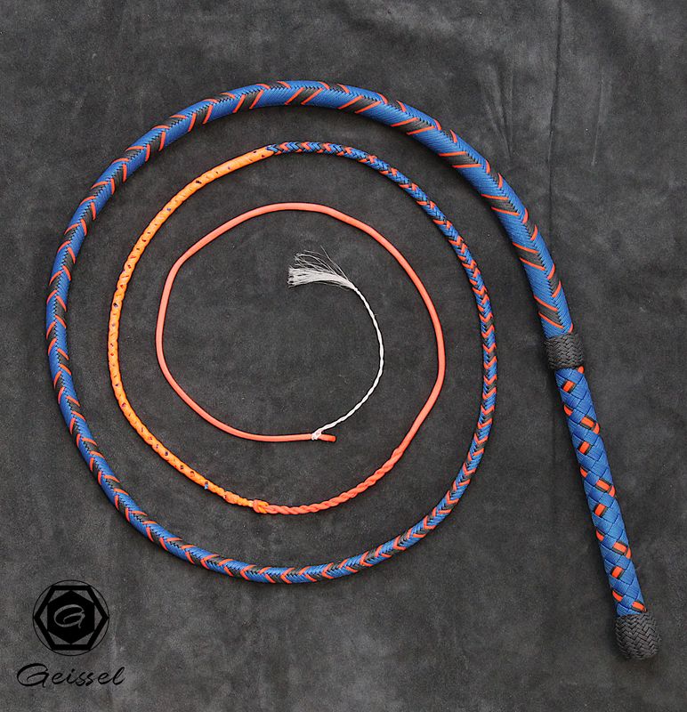 6,5ft 32 plait Bullwhip blue/neon orange/anthracite