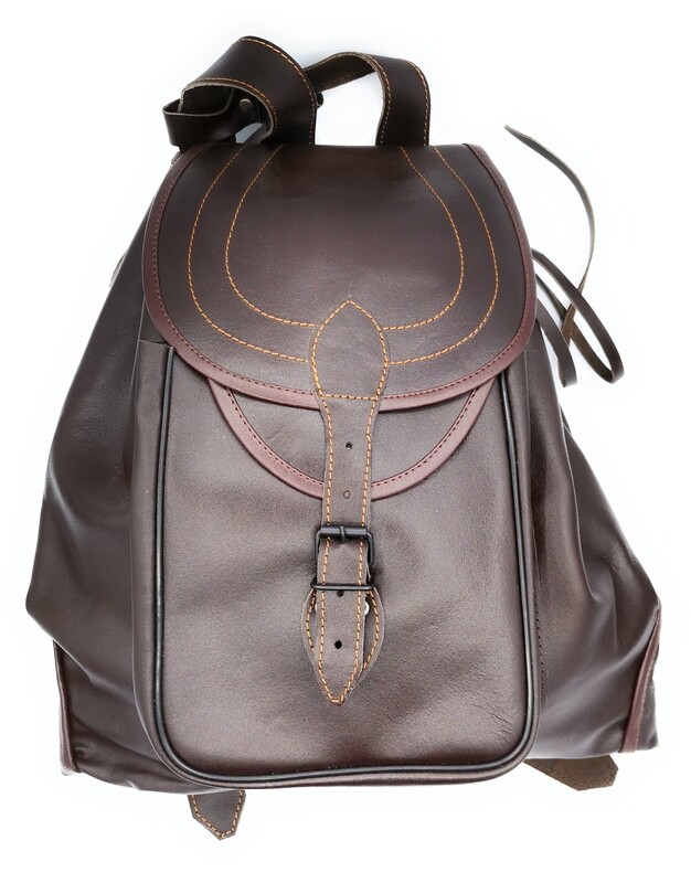 Morral de piel engrasado