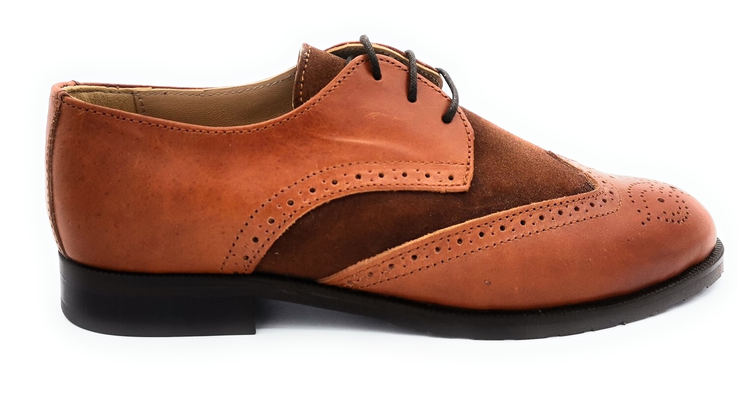 Zapato de piel vaqueta con ante