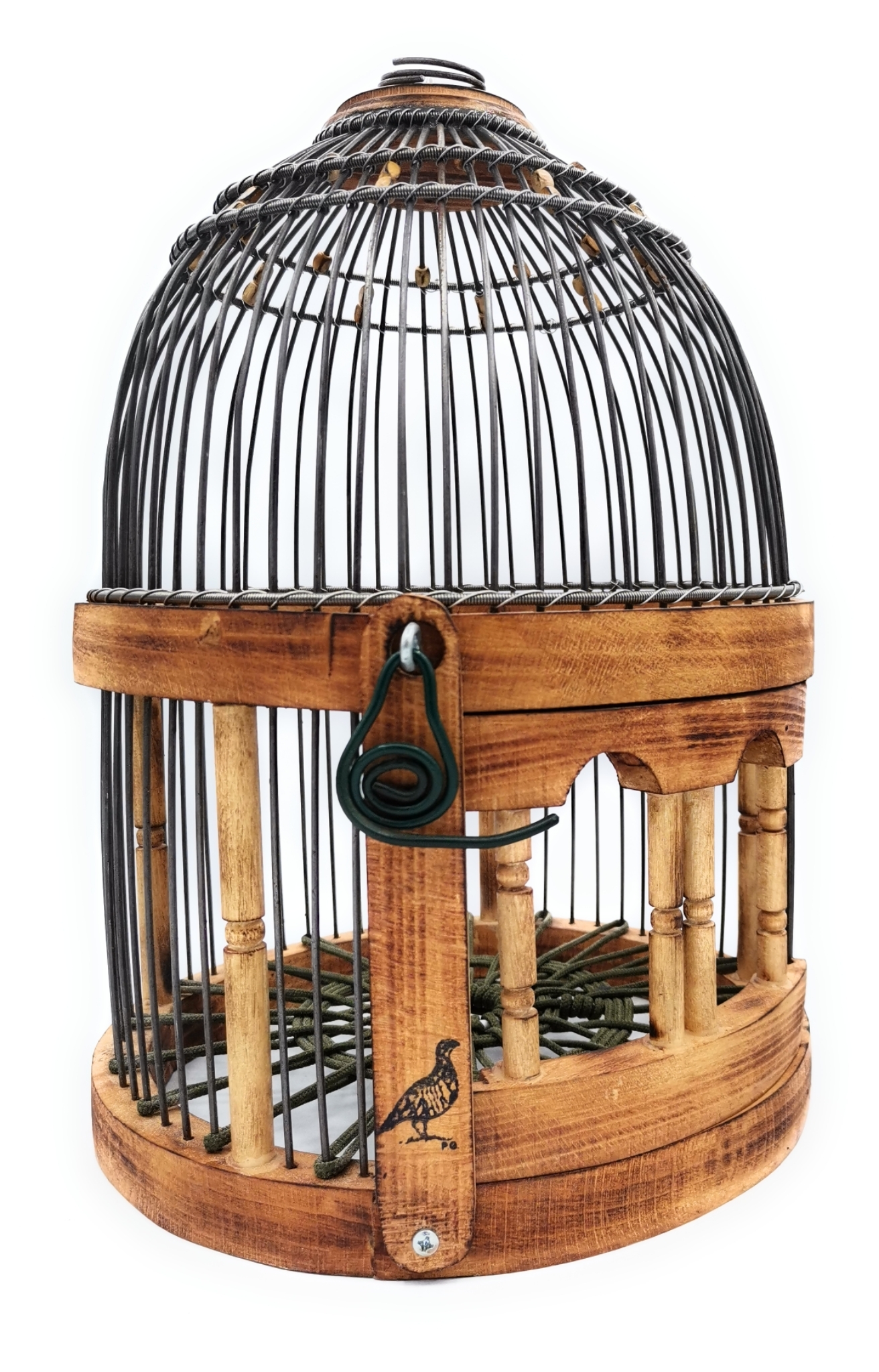 Jaula de perdiz en madera